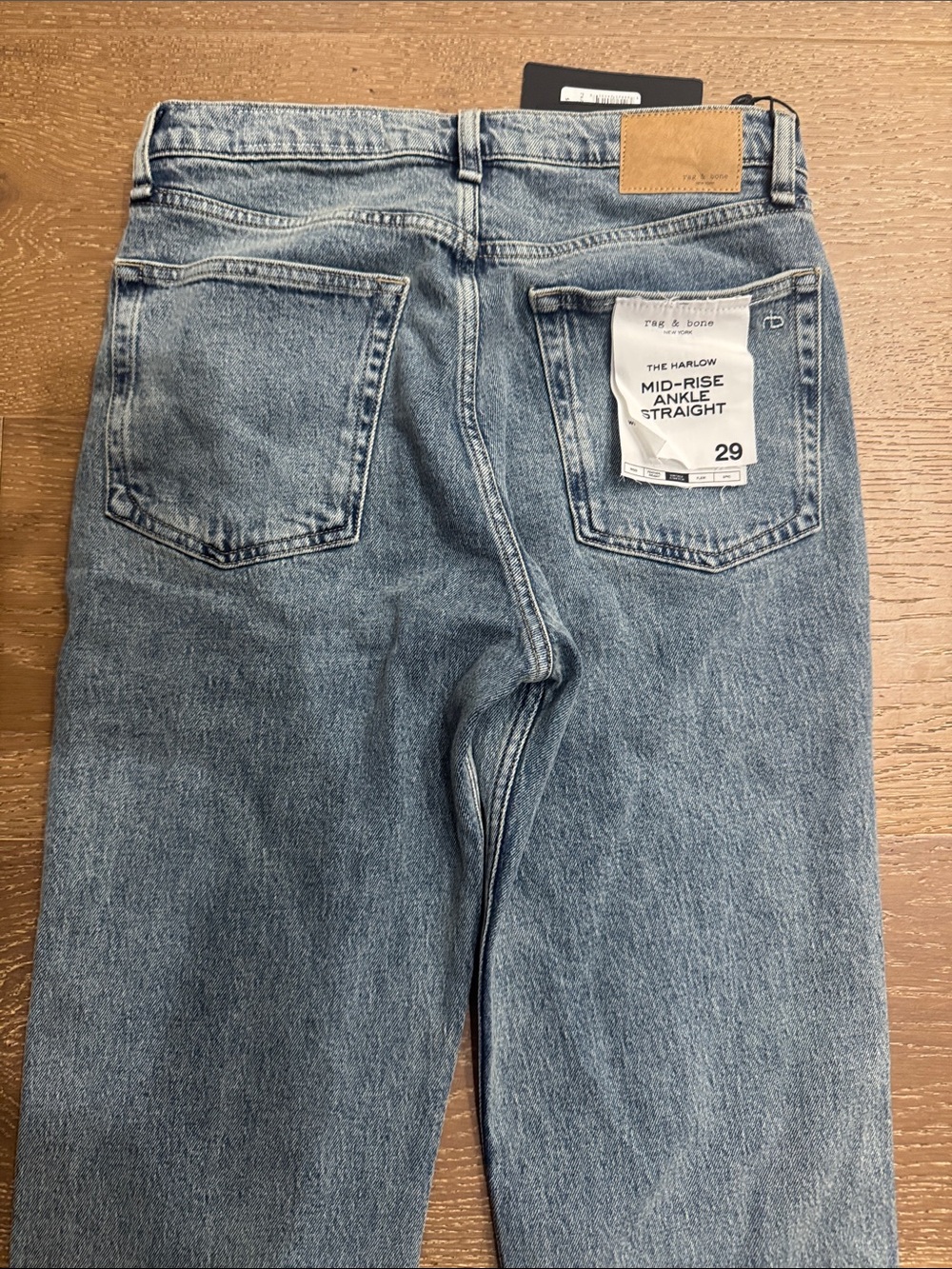 Rag & Bone The Harlow Mid-Rise Ankle Straight Jeans 29 NWT Light Wash - Picture 6 of 8